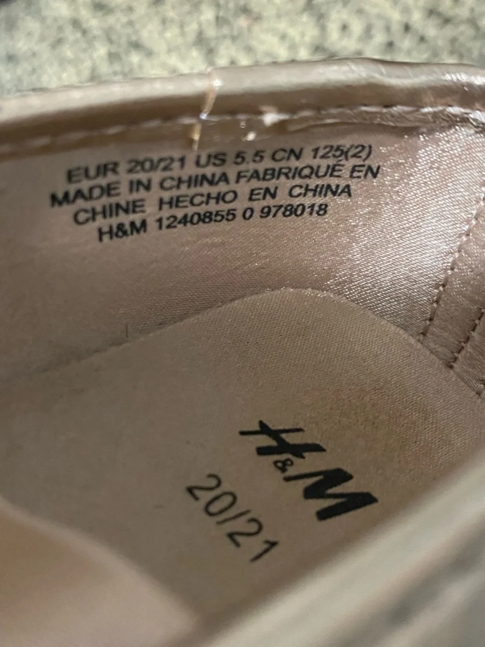 H&M Metallic Rose Gold Baby Ballet Flats with Bow